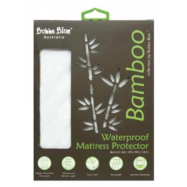 Bubba Blue Bamboo Mattress Protector - Bassinet