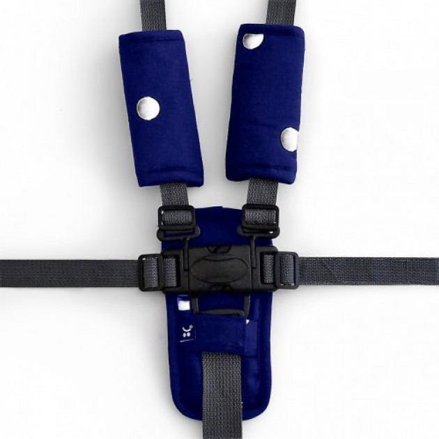 Outlook Pram Harness Covers Set -Get Foiled Navy Blue with Silve