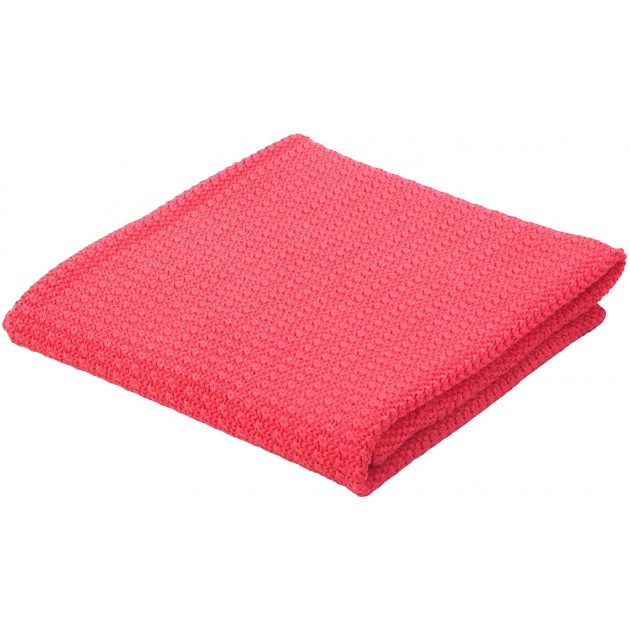 Moba Cotton Cellular Blanket - Raspberry