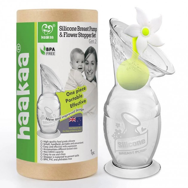 Haakaa Silicone Breast Pump 150ml & Flower Stopper