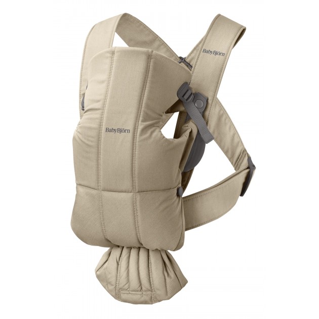 BabyBjorn Baby Carrier Mini Beige Woven Fabric