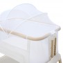 Babyrest Alfie Bedside Bassinet - White/Natural