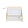 Babyrest Alfie Bedside Bassinet - White/Natural