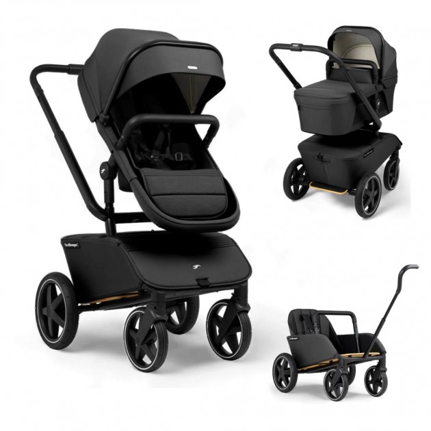 The Jiffle Wagon Duo Stroller in Black